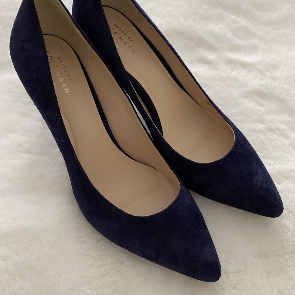 Cole Haan blue suede pumps
